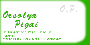 orsolya pigai business card